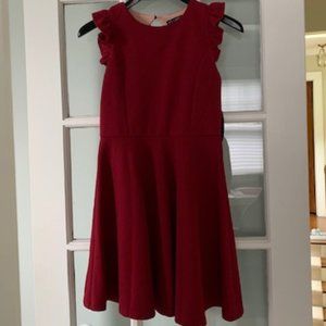 Beautiful cranberry colored, flutter sleeve dress NWT